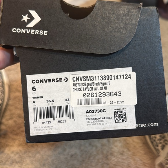 NIB Converse All Star High Top Animal Print Sneakers - Picture 2 of 7